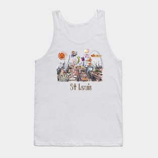 Saint Louis  Crazy City Life POP ART Tank Top